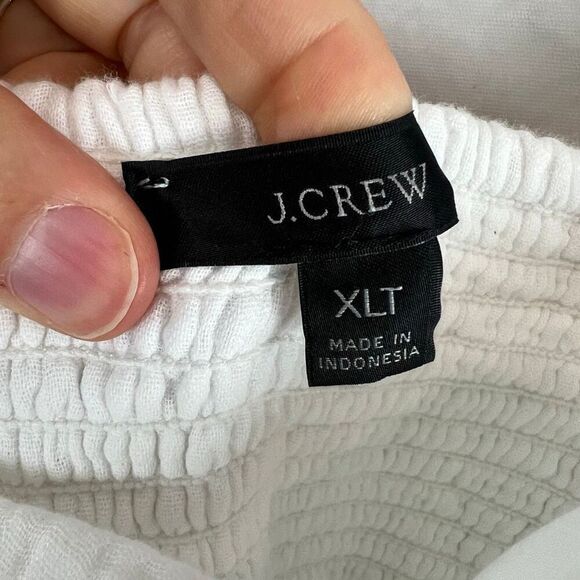 J. Crew Women's XL Tall White Squareneck Midi Dress Long Sleeve Casual - Picture 4 of 10